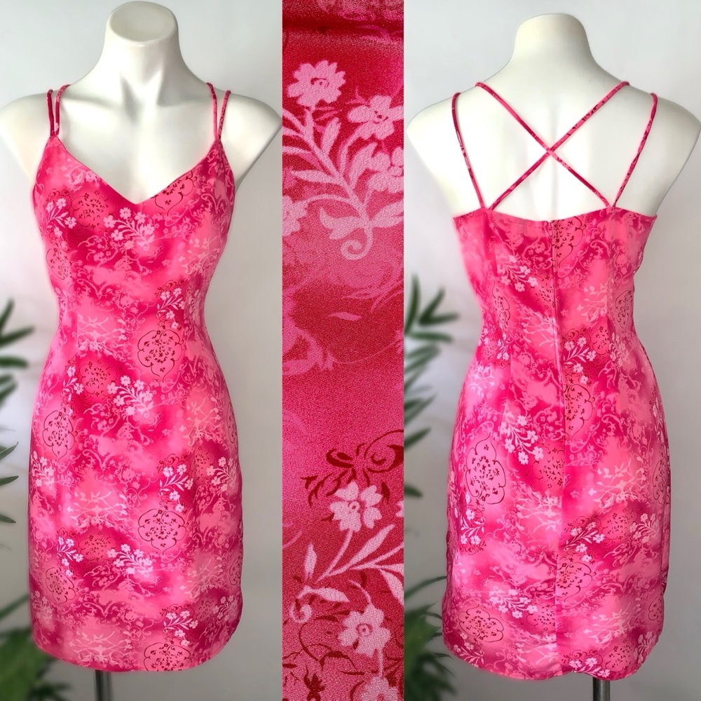 y 2 k :: Vintage Y2K Floral Ombre Slip Dress